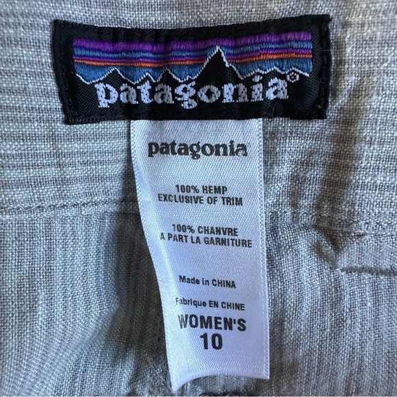 Patagonia Women’s Hemp Cargo Cropped Pants Gray Size 10 Button Fly Utility - Picture 10 of 15